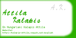 attila kalapis business card